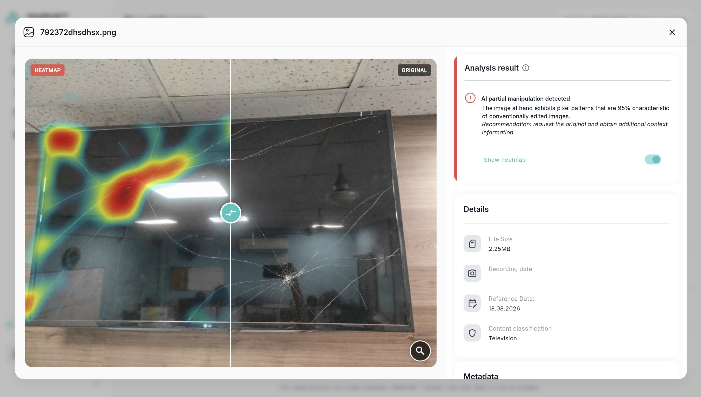 Explainability Heatmap