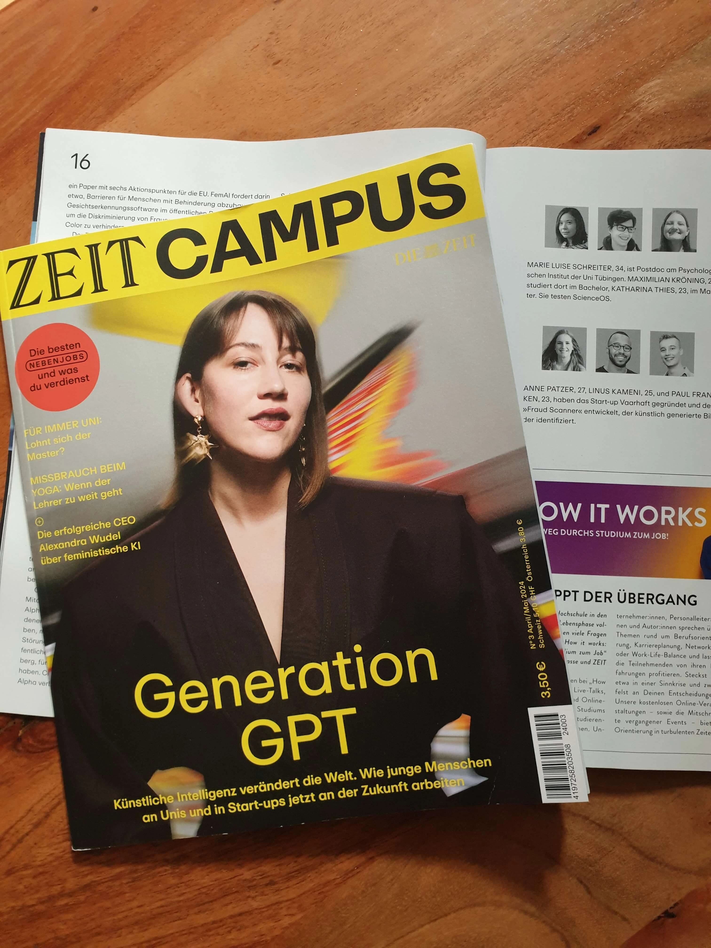 Von ZEIT CAMPUS zu den 30 under 30 gewählt