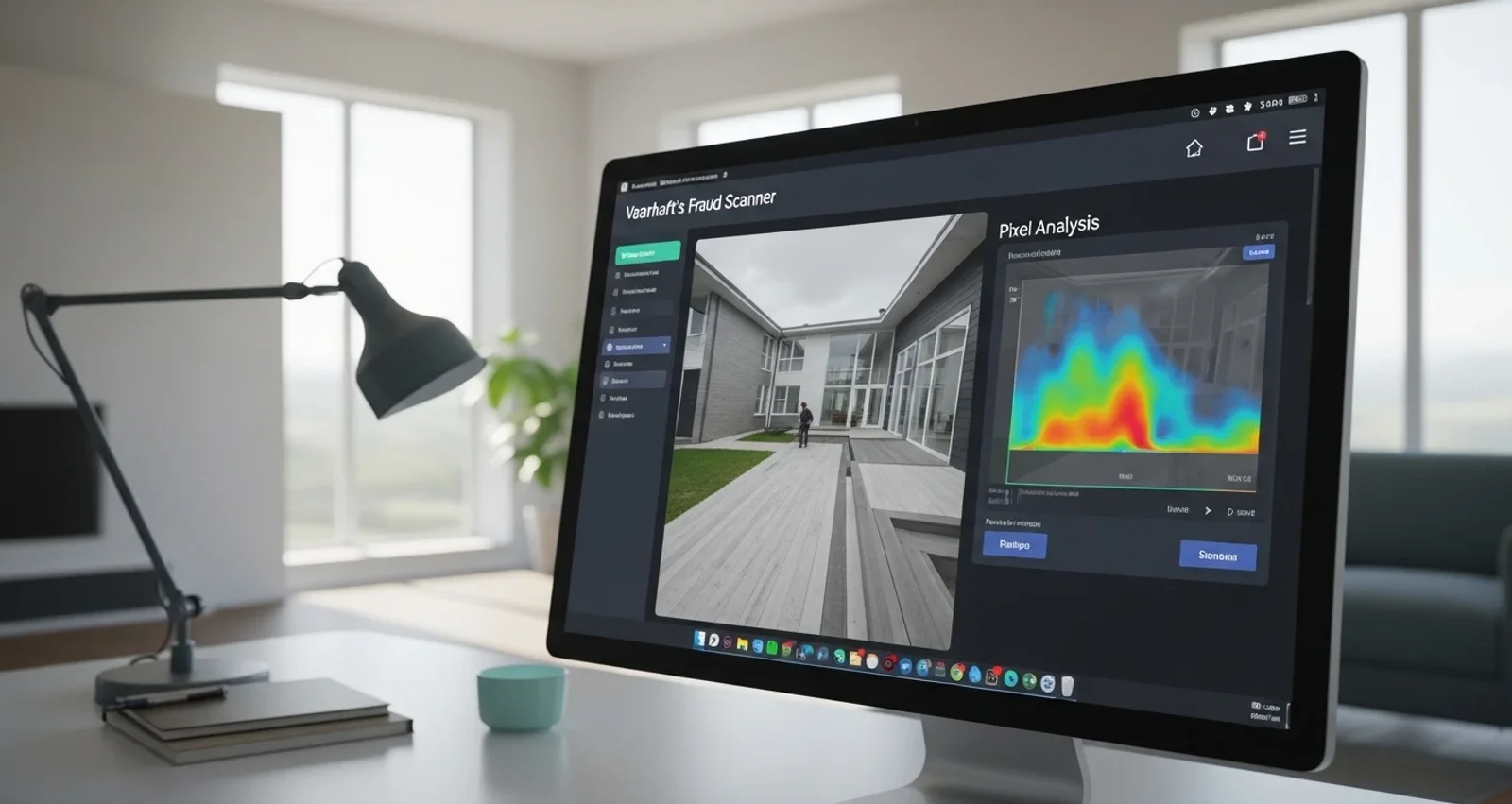 High-resolution photo illustrating AI-aided property damage photo verification for faster home insurance claim processing.